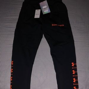 Palm Angels Logo Print Slim Track Trousers